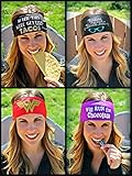 RAVEbandz! New & Improved Women’s Premium Wide Fashion Headbands (SLOGANZ) - Non-Slip, Maxi Dri Moisture-Wicking Fabric | Great for Sports and Fitness