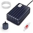 DaToo Aquarium Air Pump Compact Fish Tank Air Pump Quiet Aquarium Bubbler Aerator Buckets Oxygen Aerator Pump for 1 to 20 Gallon Fish Tanks