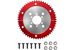 VCUJSUC 53T Split Sprocket Adapter with Sprocket for Universal Mini Bike Go Kart(Silver)