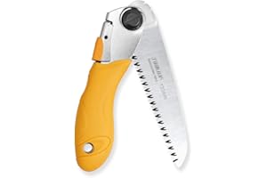 Toolux 5 Inch Folding Saw，SK5 Steel Pruning Hand Saw，Camping Saw for Smooth Cutting, Camping, Gardening, Tree Pruning, Wood C