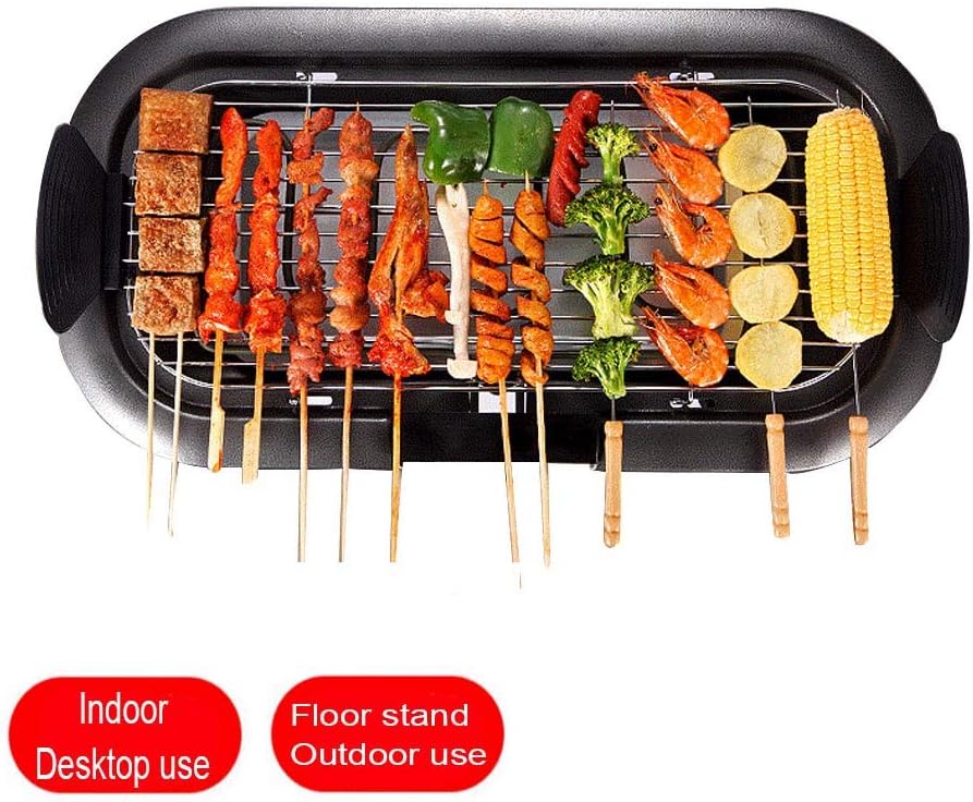 Review Electric Grill Indoor Charcoal Grill Outdoor, Nonstick Electric