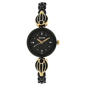 Analog Black Dial Women's Watch-sonata-NK8133KM01