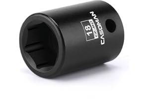 CASOMAN 1/2" Drive x 18mm Impact Socket, 6-Point, Metric, CR-MO