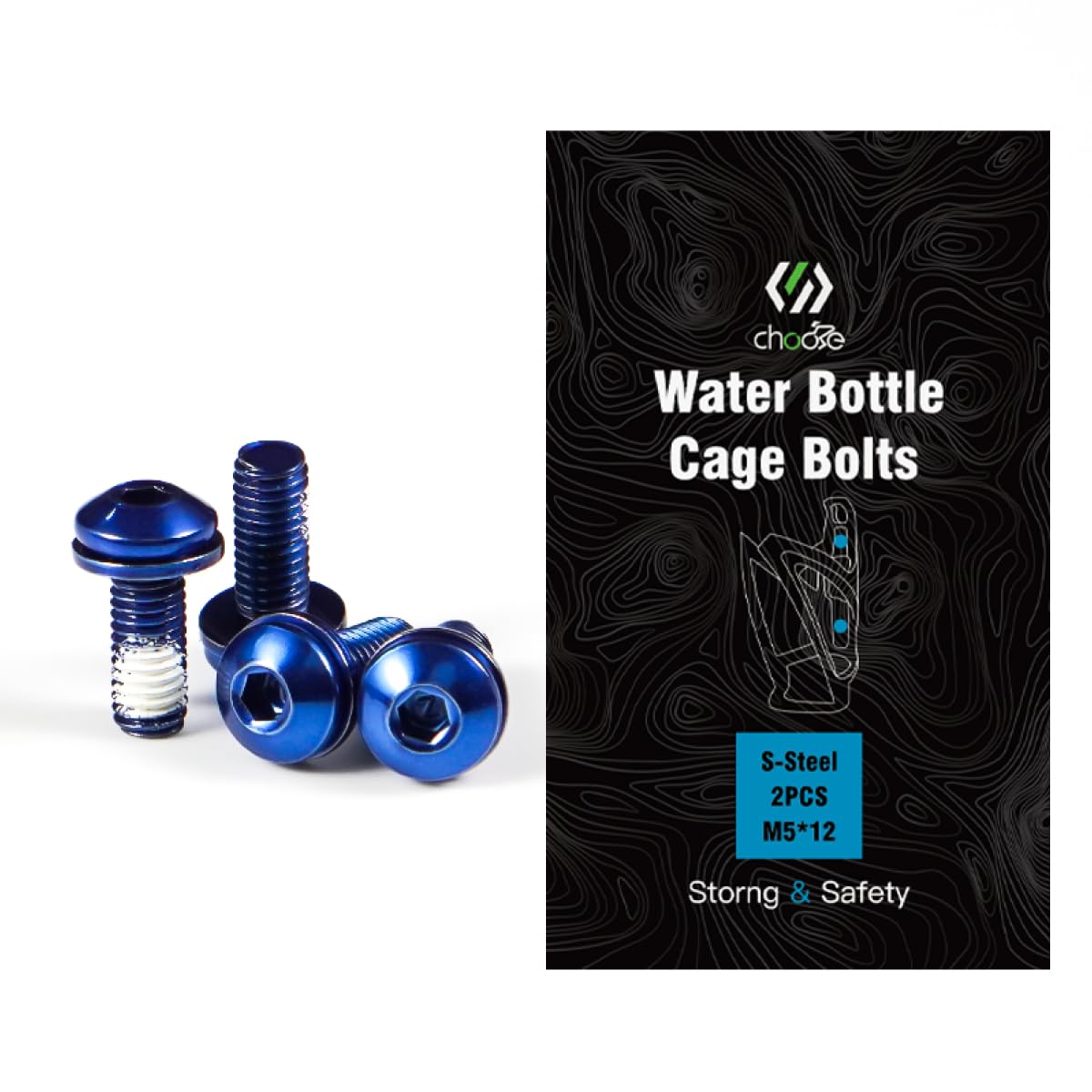 CNCLOL Bike Bottle Cage Bolts,Water Bottle Holder Screws For MTB/Bicycle/Mountain Bike/ebike/Gravel/BMX（Red/Orange/Blue/Green/Coloured/Gold）