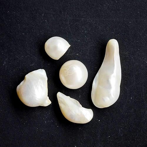 Amazon Jaipur Art Mart レア 淡水バロックパールビーズ イレギュラーエジソンパールビーズ 5ピースパールビーズ フリーフォームパール ルースストーン 通販