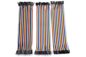 Aliotech 120pcs Assorted Color Dupont Wire 40pin Female to Male, 40pin Female to Female, 40pin Male to Male Breadboard Jumper Wires Ribbon Cables Kit for Arduino/DIY/Raspberry Pi 2 3/debug Using
