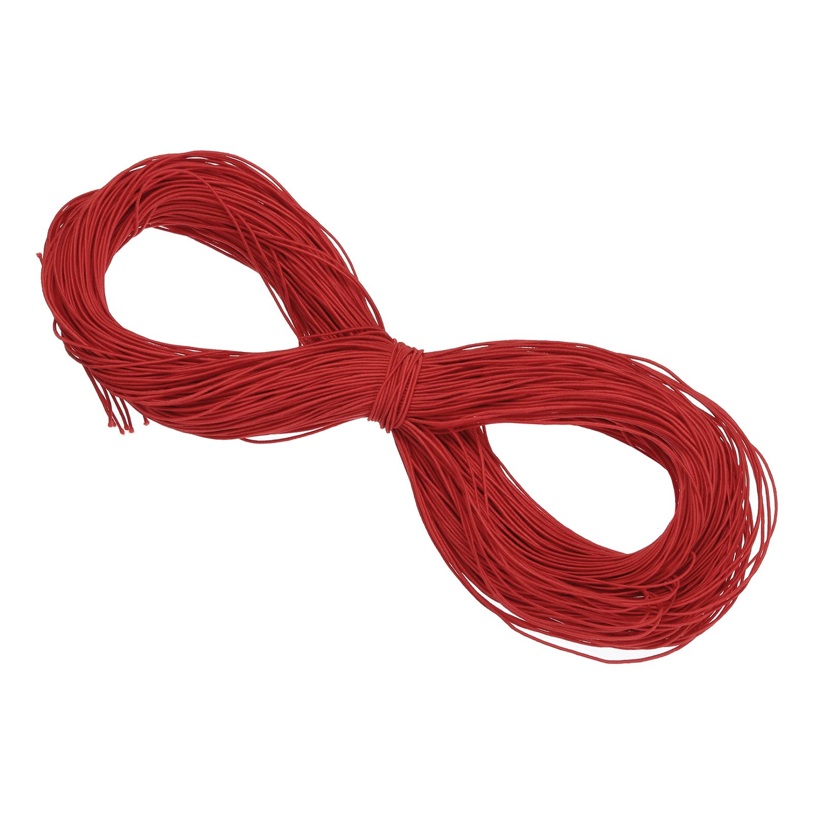 PATIKIL 109 Yards(100m) Bungee Cord Elastic Cord Heavy Stretch String Rope 1mm for Crafting DIY Sewing Hook Straps Camping Tie Down Strap, Red