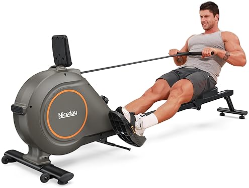 Cardio Training - Niceday Rowing Machine, Magnetic Rower Machine with 16 Resistance Levels, 350LBS Loading Capacity