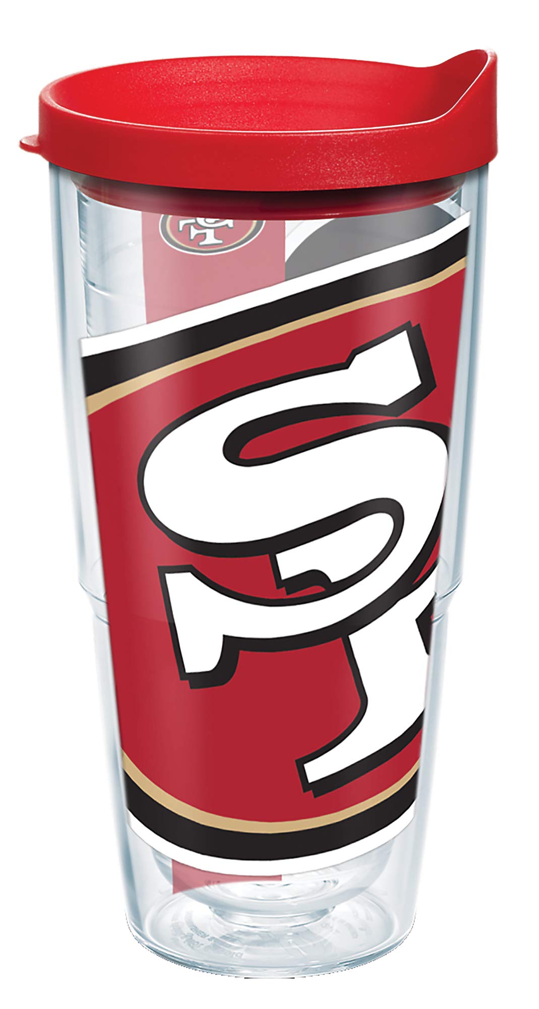 Tervis Made in USA Double Walled NFL San Francisco 49ers Insulated Tumbler Cup Keeps Drinks Cold & Hot, 24oz, Colossal