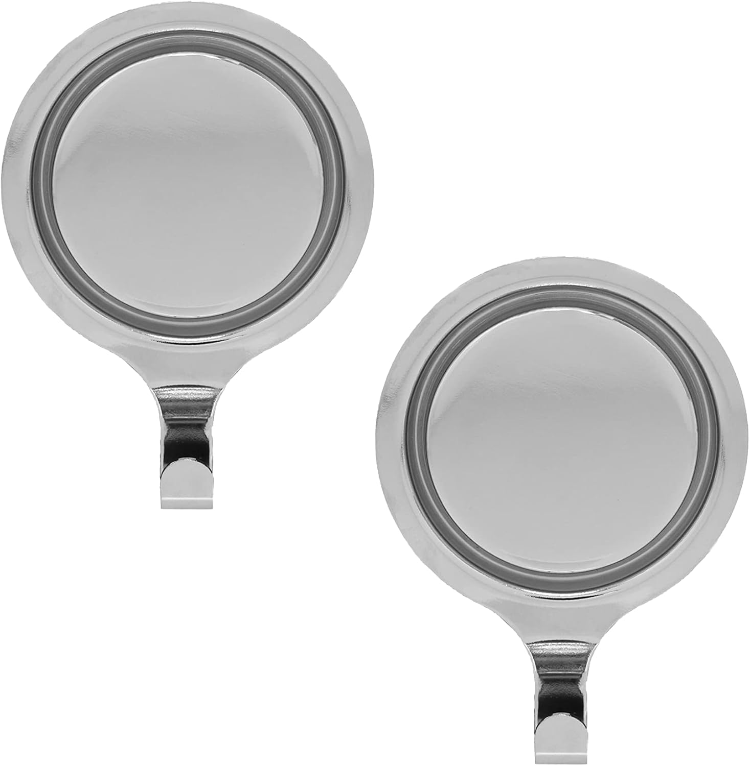 Wreath Hangers - Haute Decor Attract® Pinch-Free Magnetic Wreath Hanger (Silver) - Set of 2 Magnets - for use on 1 Single-Pane Glass Door/Window or 2 Metal Doors/Surfaces