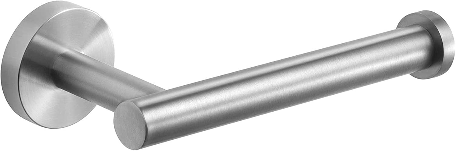 Nolimas Brushed Nickel Toilet Paper Holder SUS304 Stainless Steel Half Open Round Silver Wall Mounted Rustfree Bathroom Hotel 5 inch TP Holder Kitchen Washroom Tissue Roll Dispenser: Home & Kitchen