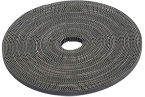 3D Printer Parts, FYSETC 10 Meters (33ft) 2GT Timing Belt 6mm Open Belt Pitch 2mm Width 6mm Rubber Fiberglass Fit for Ender 3 CR-10 Series RepRap Prus Mendel Rostock CNC Machine - Black