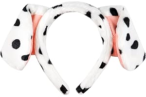 HOYDATE Dalmatian Headband with Dog Ears Costume Dog Ears Headband Cartoon Hair Hoop Headband Hair Accessories