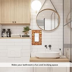 Pznen Leopard Print Rocker Switch Plate Covers