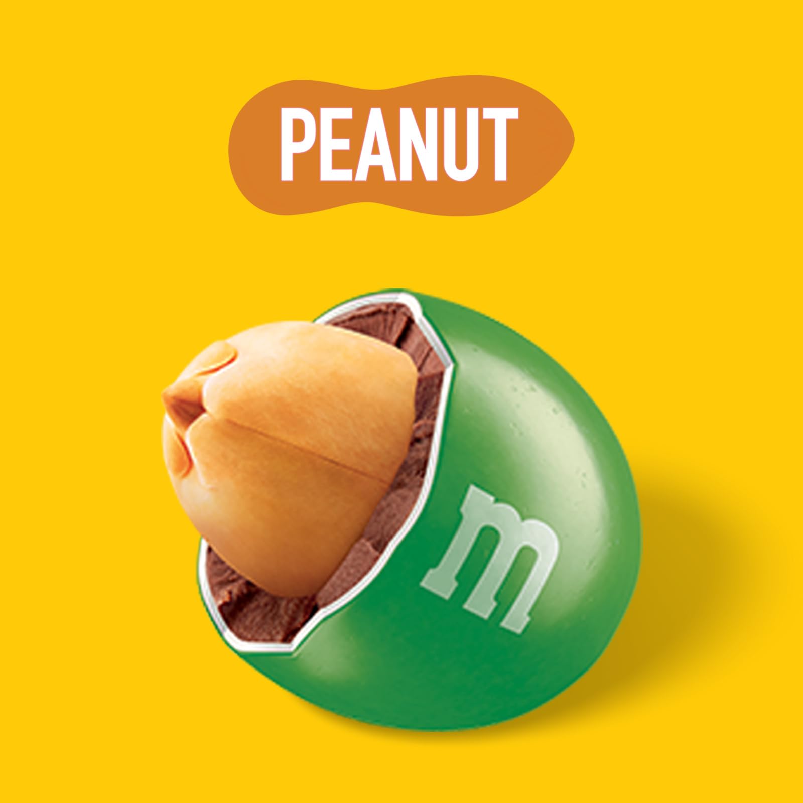 M&M's Peanut, Schokoladen Großpackung als Schokolade, 24 x 45g, Erdnussgeschmack Schokolinsen als Süßigkeiten, Schokoladen Geschenk (1080g) 3
