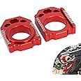 JFG RACING Dirt Bike Rear Axle Block,CNC Chain Tensioner Adjuster for CRF250R 04-24/CRF450R 02-24/CR125R CR250R 00-07/CRF250X 04-09 12-13 15-17/CRF450X 05-09 12-17 19-24/CRF450RX 17-24/CRF250RX 19-24