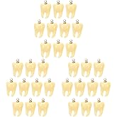 Abaodam 30Pcs Resin Tooth Charms for Jewelry Making Funny Teeth Pendants for Diy Necklaces Bracelets Earrings Keychains Ornaments for Party Favors and Crafts