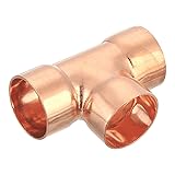 uxcell 1 Pcs 1 inch Tee Copper Fitting Tee Shaped