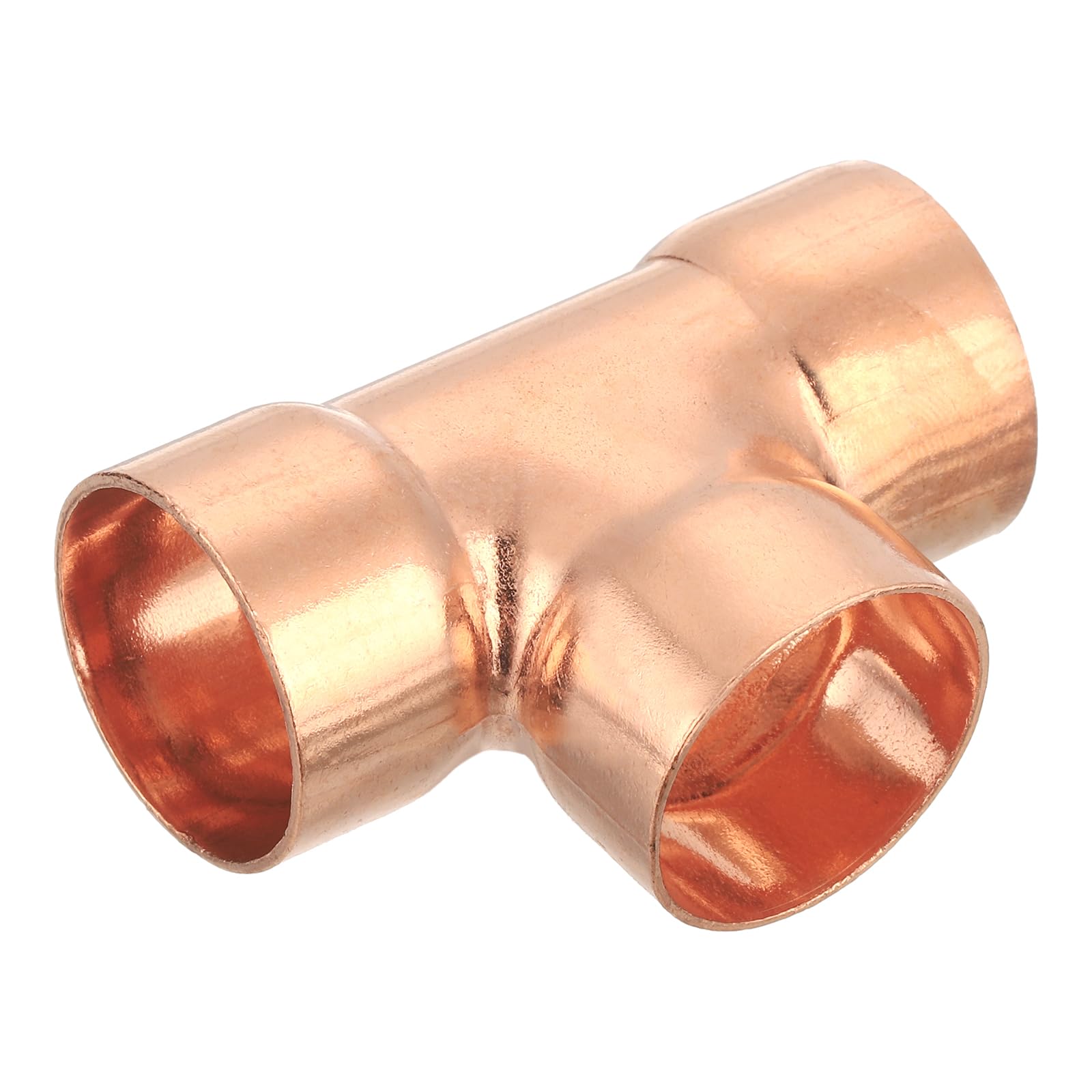 Photo 1 of uxcell 1 Pcs 1 inch Tee Copper Fitting Tee Shaped Fittings Connector with Sweat Solder Connection for Plumbing, 60.5x43.5mm
