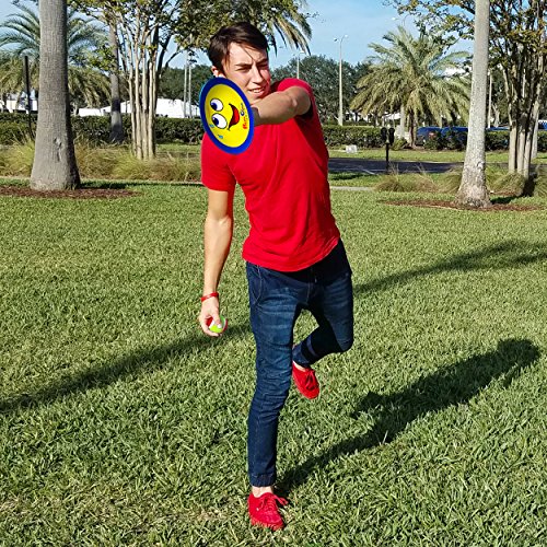 Paddle Catch Game a Ball Toss Toy with 2 Disc Paddles, 1 Ball and 1 Carry Bag