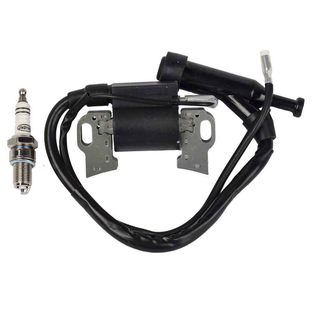 Carkio Carkio Ignition Coil w/Spark Plug Compatible with Honda Gx240 Gx270 Gx340 Gx390 8 9 11 13hp Engine New