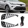 MAIALOT For Toyota CHR 2020 2021 Fog Light Replacement Daytime Running Lights Amber Turn Signal Lamps C HR LED Daylight with Bezel standard CHR020 0