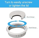 Rayibuir 2 Pack Desk Grommet Kit 60mm Zinc Alloy Brushed Silver Ø60mm view 3