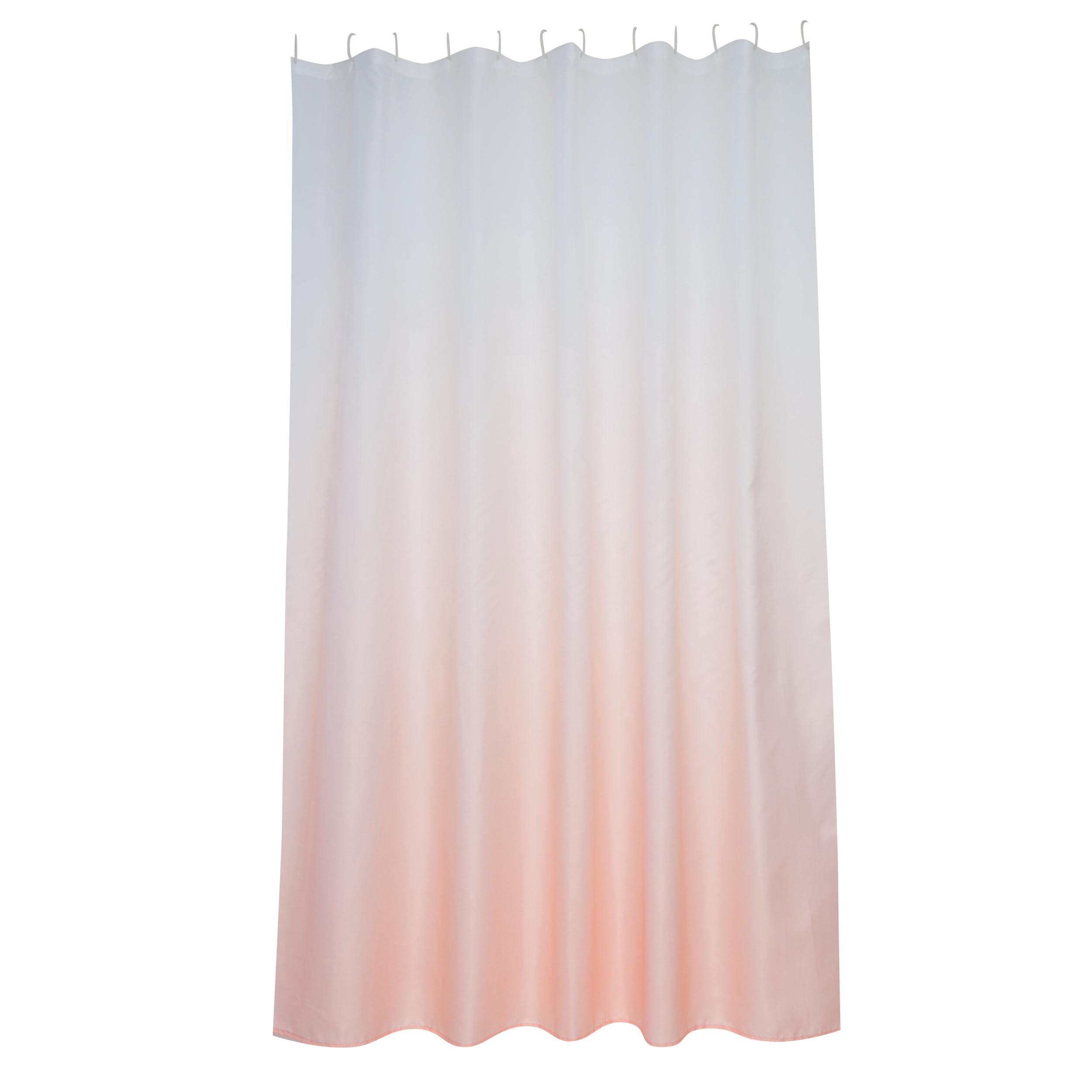 MSV Anti-Mould Shower Curtain - Anti-Bacterial, Washable, Waterproof, Polyester, 180 x 200 cm, Sugar Pastel Pink