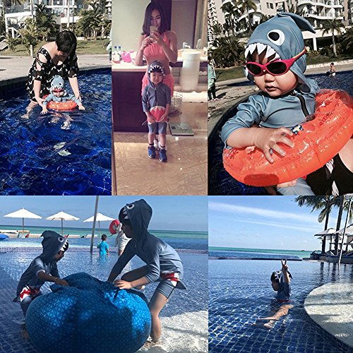 Collager Toddler Baby Boys Girls One-Pieces Cute Rash Guard Long Sleeve Swimsuit Sun Protection Bathing Suit