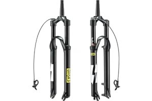 NERO CYCLE 27.5/29 Air MTB Suspension Fork, Travel 120mm Rebound Adjust Straight/Tapered Tube 28.6mm QR 9mm Manual/Remote Lockout Mountain Bike Forks, Ultralight Gas Shock XC Bicycle