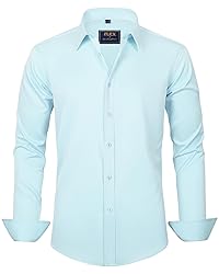 J.VER Men's Dress Shirts Solid Long Sleeve Stretch