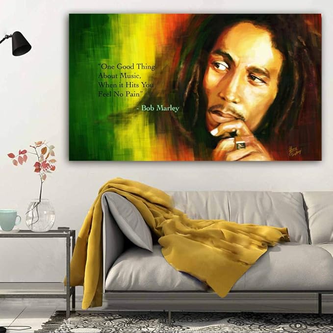 NOBRAND Bob Marley Lienzo Pintura Retrato Carteles e Impresiones Pared