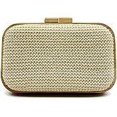 PENGZHI Women Straw Clutch Purse Handwoven Summer Evening Bag Beach Straw Handbag Wedding Party Clutch Bag Wicker Purse