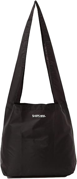 Amazon シップス エニィ メンズ バッグ パッカブル エコ ショルダー メンズ ブラック 黒 Ships Any シップスエニィ シューズ バッグ