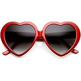 zeroUV Oversized Heart Shaped Sunglasses UV400 Cute Trendy Love Fashion Eyewear for Women 52mm