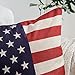 MIULEE American Flag Pillow Cover for July 4th Independence Day and Flag Day Decorative Stars and Stripes Square Solid Throw Pillow Case Patriotic Cushion Cover 18x18 Inch