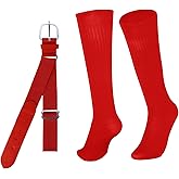Quhizouy Youth Baseball Socks Softball Soccer Socks and Adjustable Belt Combo Set for Youth Boys Girls