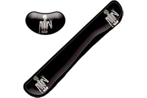 LIZPARE Keyboard Wrist Rest Mouse Wrist Support Set, Memory Foam Wrist Rest Pad for Computer Laptop Keyboard Mouse, Ergonomic Wrist Cushion Support for Typing Pain Relief, Gaming Home Office, Human Skeleton