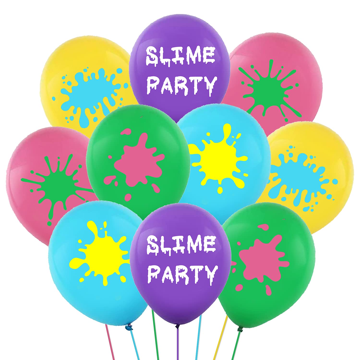 Photo 1 of 50PCS Slime Latex Balloons -Slime Themed Party Supplies Decorations Art Baby Shower Birthday Party Favors