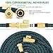50ft Expandable Garden Hose, Expanding Water Hose, Flexible Hoses with 3/4 Inch 100% Solid Brass Fittings 9 Function Hose Nozzle, 50' Gardening Hose Outdoor Yard Cloth Hose No-Kink