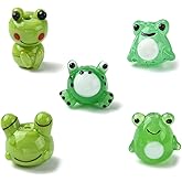 DanLingJewelry 10Pcs Crafts Supplies Handmade Lampwork Animal Beads Small Green Frog Glass Beads for DIY Jewelry Bracelets Keychain Making