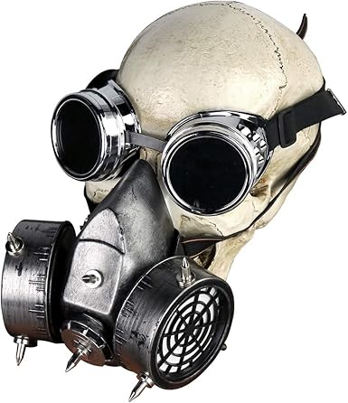 Amazon Com Steampunk Glasses Gas Masks Goggles Cosplay Props Gothic Anti Fog Haze Men And Women Mask By1 Clothing