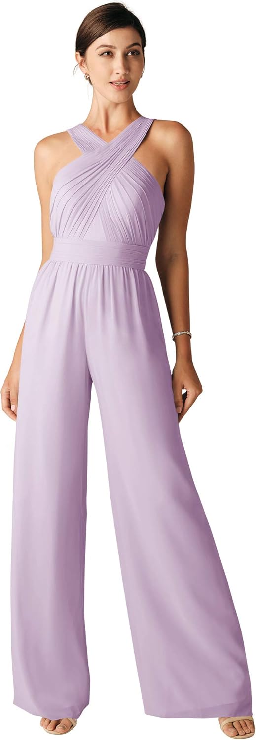 Alicepub Women�s Elegant Casual Loose Wide Leg Pant Romper