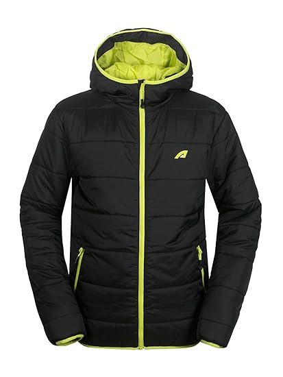 aparso Herren Steppjacke Übergangsjacke mit Kapuze leicht warm wattiert