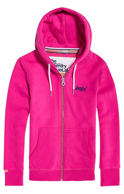 Superdry Damen Orange Label Ziphood Kapuzenpullover
