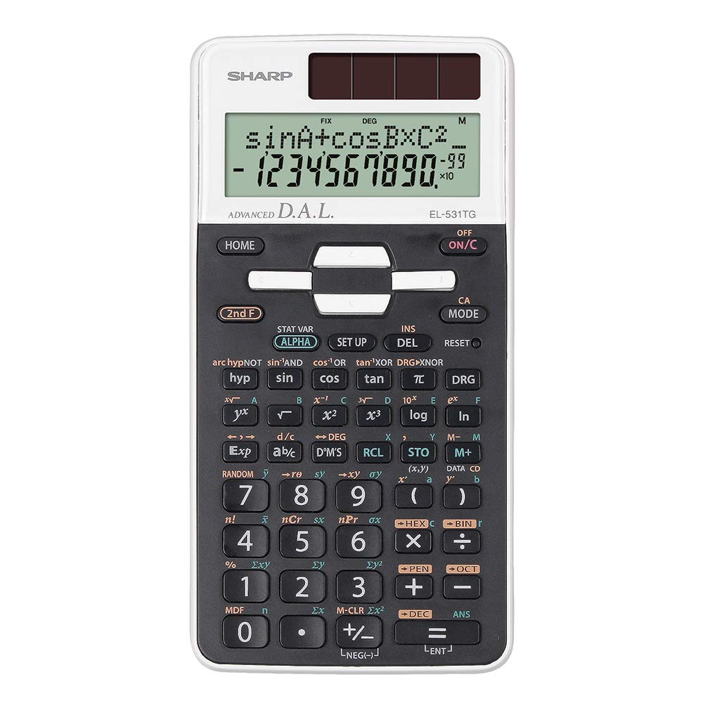 Sharp SH-EL531TGWH Scientific Calculator, White