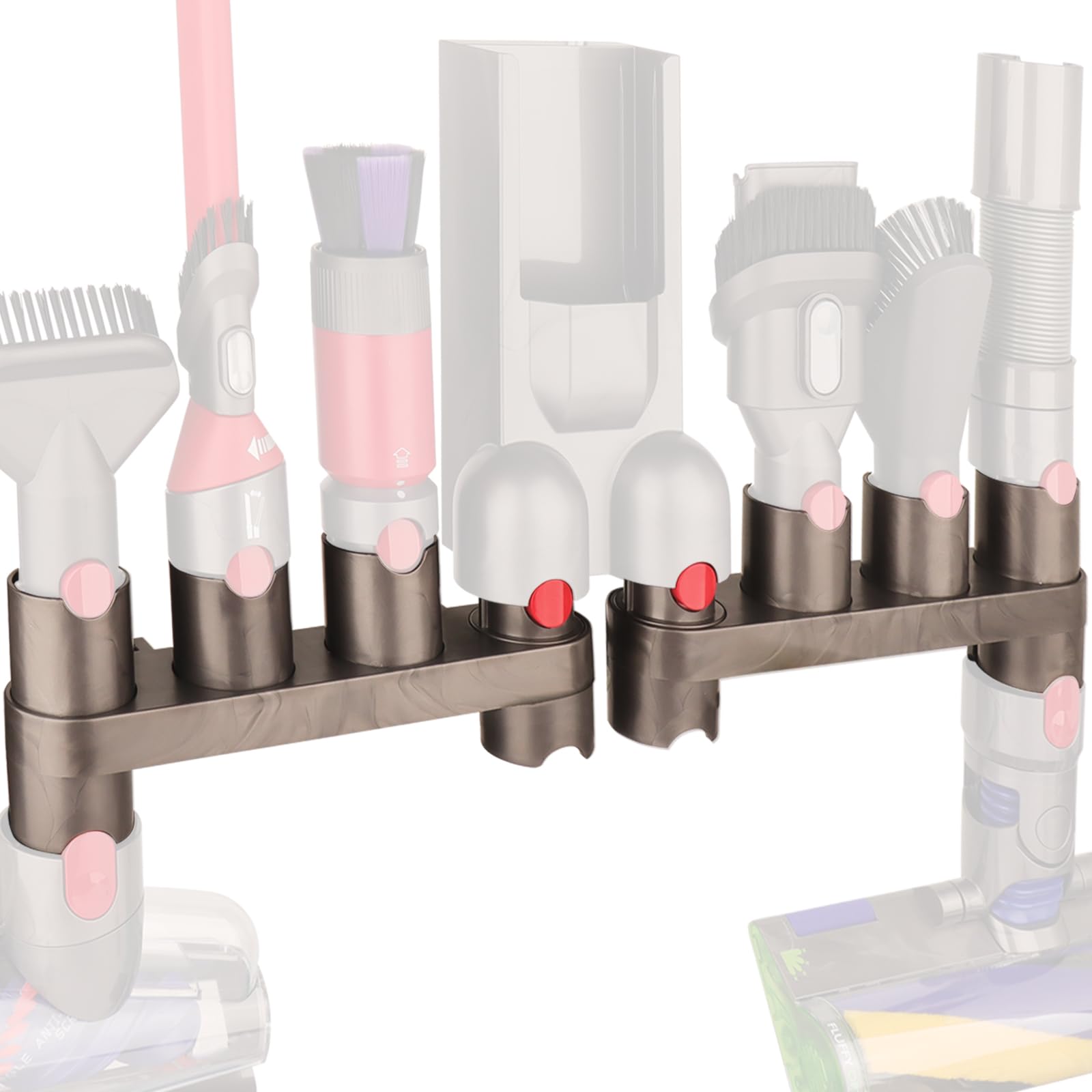 HUACITY Docks Station Accessory Holder for Dyson V15 V12 V11 V10 V8 V7 Vacuum Cleaner Accessories Tools Wall Mount Organizer (10 Storage Sockets,Pack of 2)