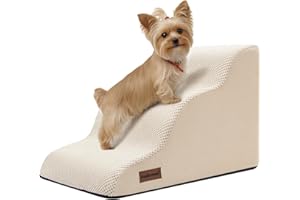 Aodisman Dog Stairs for Small Dogs,3 Step Dog Ramp for Couch and Bed,Pet Stairs with Non-Slip Bottom for Old Cats,Indoor Pet Steps,Comfort,Durable,15.4" H