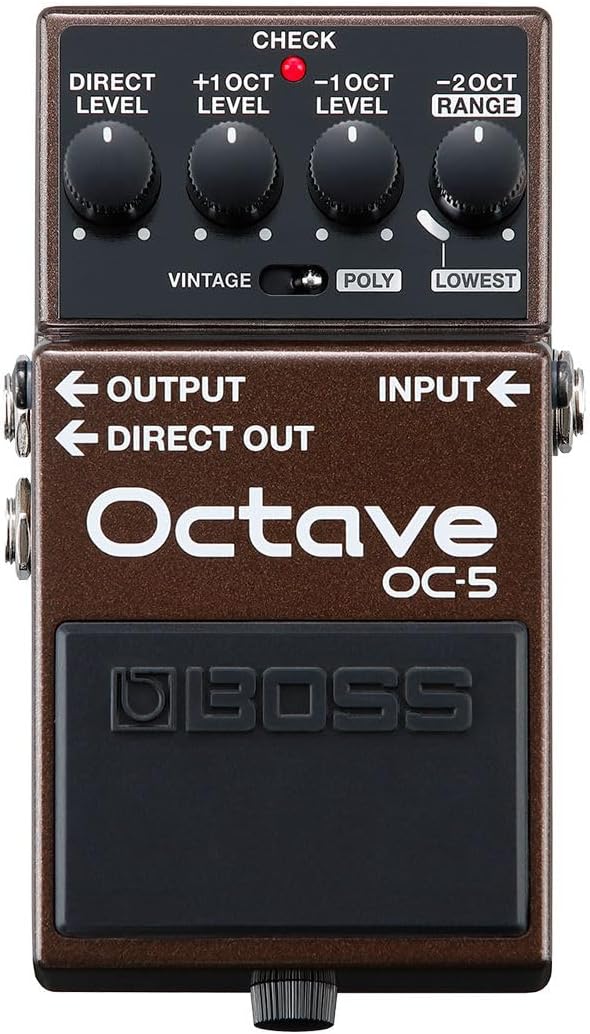 BOSS OC-5 Octave Guitar and Bass Pedal Vintage and Poly Modes 5-Year Warranty