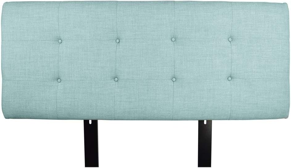 MJL Furniture Designs Ali Padded Bedroom Headboard Contemporary Styled Bedroom Décor, HJM100 Series Headboard, Sea Mist Finish, Eastern King Sized, USA Made
